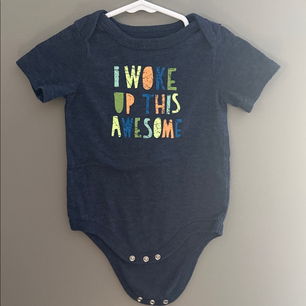 Circo Navy Blue Bodysuit with Colorful Lettering